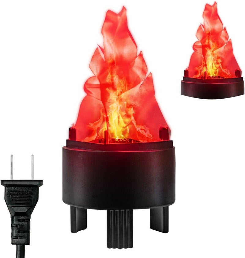 WVIOUOPU 3D Artificial Fake Fire Flames - 110V LED Effect Light Electric Fake Campfire Lamp, Realistic Simulated Prop Flame Lamp for Christmas/Halloween/New Year/Indoor/Stage/Party/ Night Club Decorations - Image 1